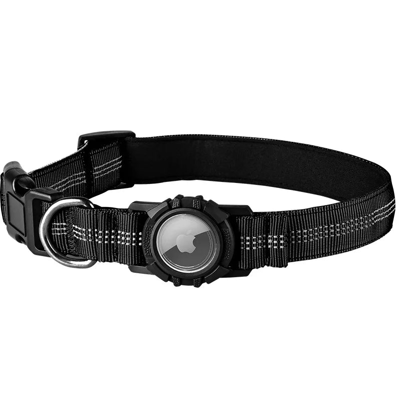 Airtag Dog Collar with Waterproof AirTag Case,  Adjustable for Large Dogs
