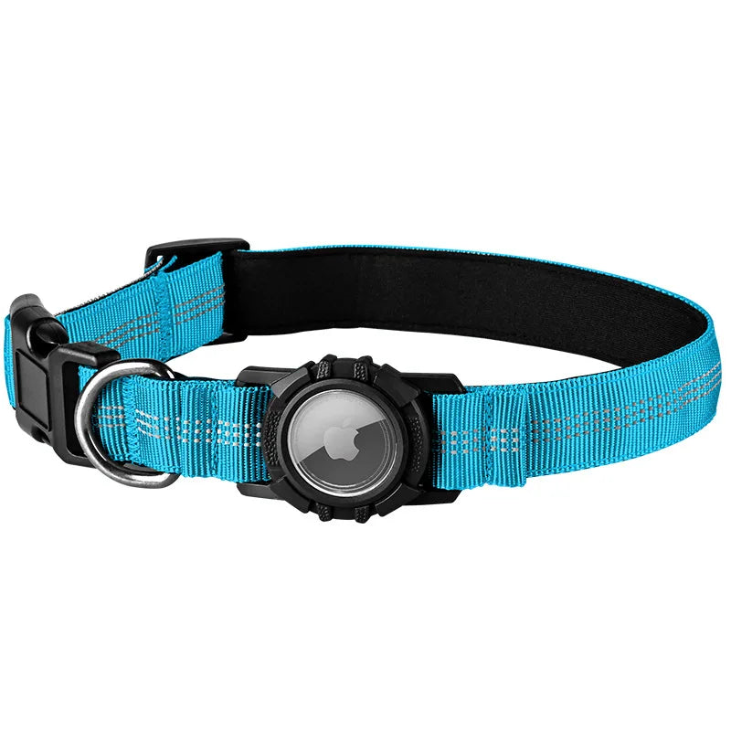 Airtag Dog Collar with Waterproof AirTag Case,  Adjustable for Large Dogs