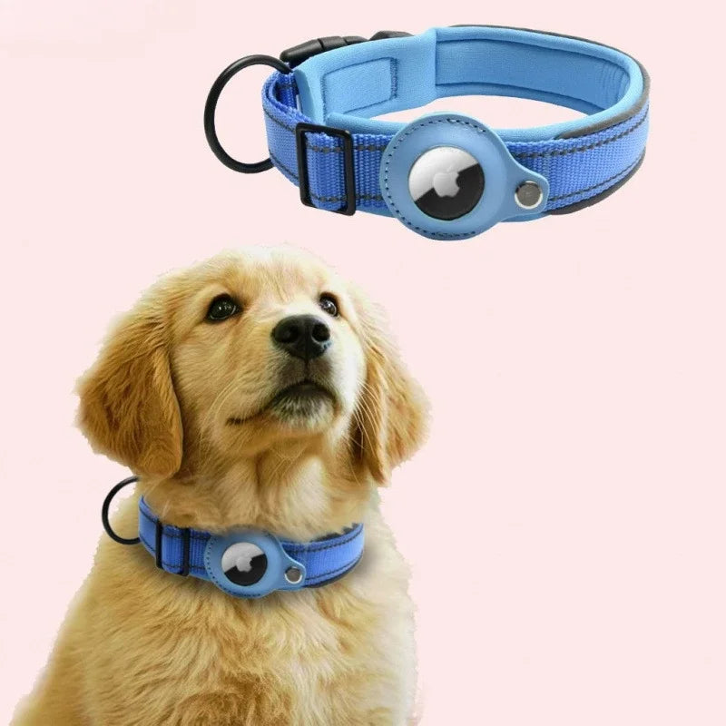 Dog Collars AirTag Holder Case Adjustable Pet Collar for Small Medium Large Dogs