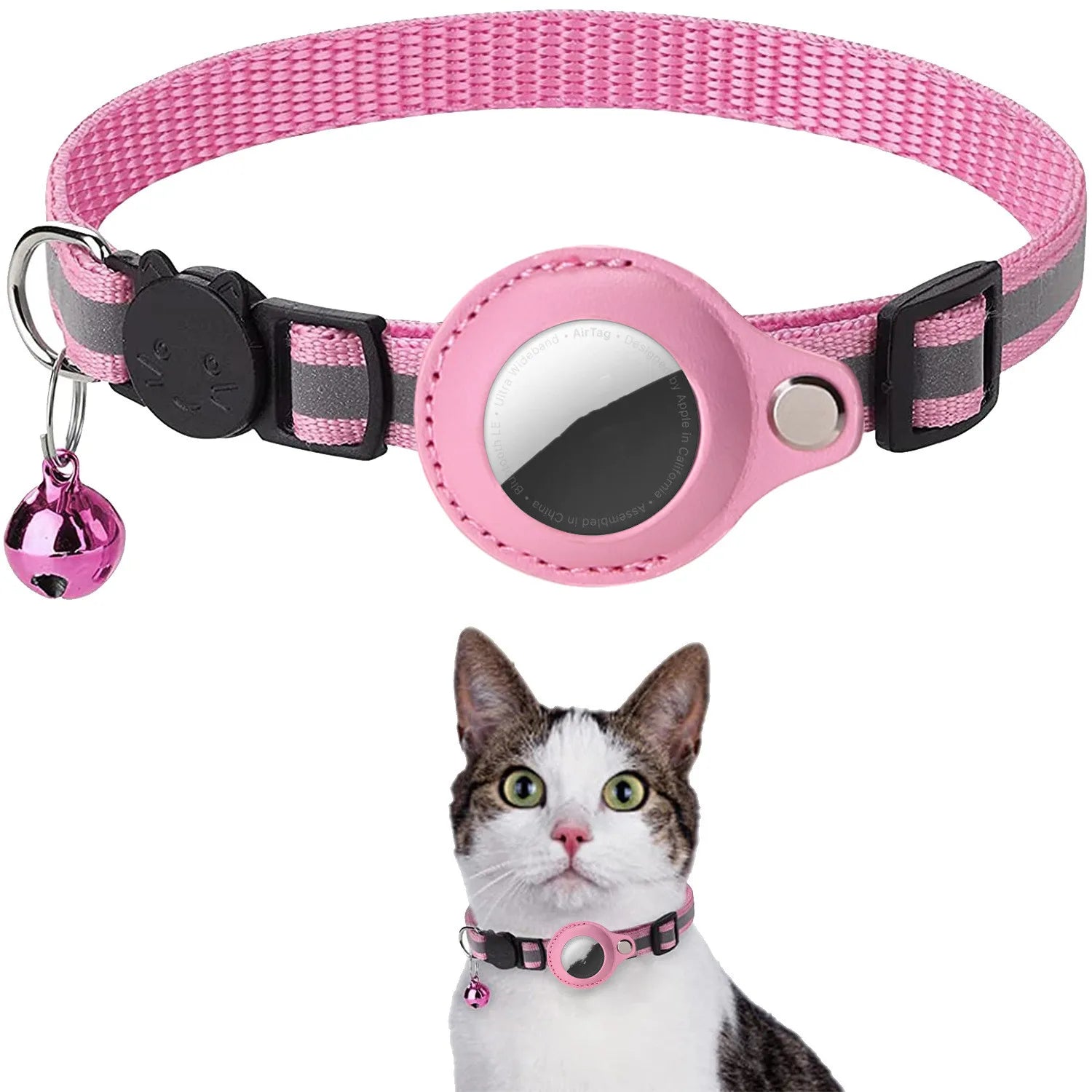 Airtag Case Collar for Cat with Protective Case  Reflective