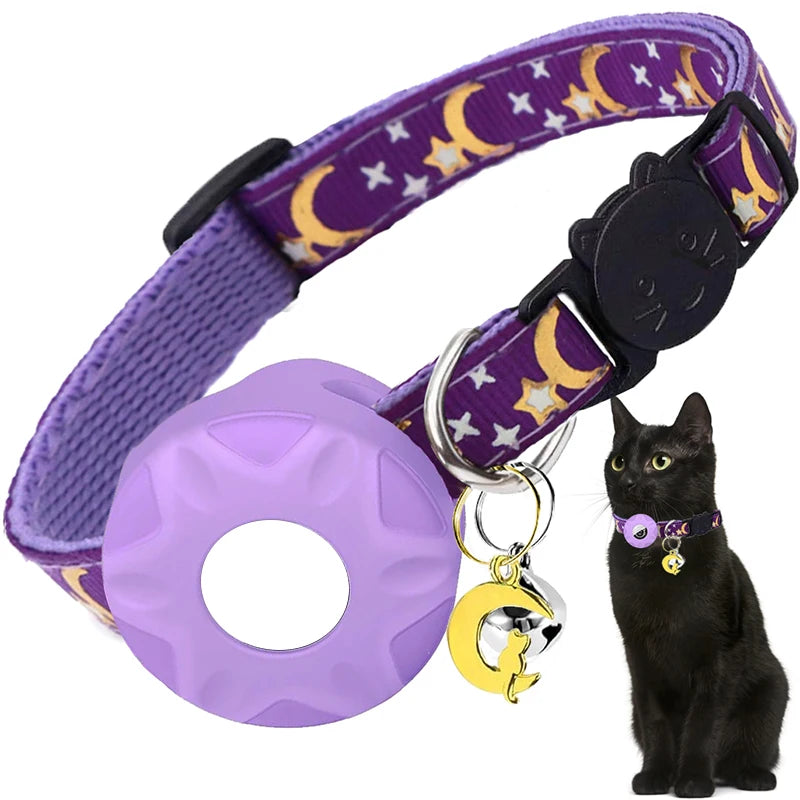 (NO Airtag) Airtag Pet collar protective case,bell,