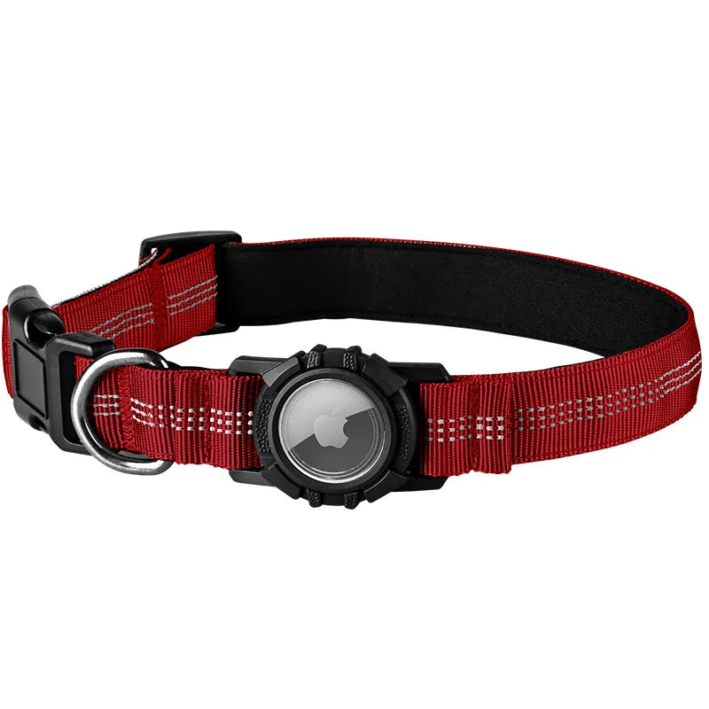 Airtag Dog Collar with Waterproof AirTag Case,  Adjustable for Large Dogs