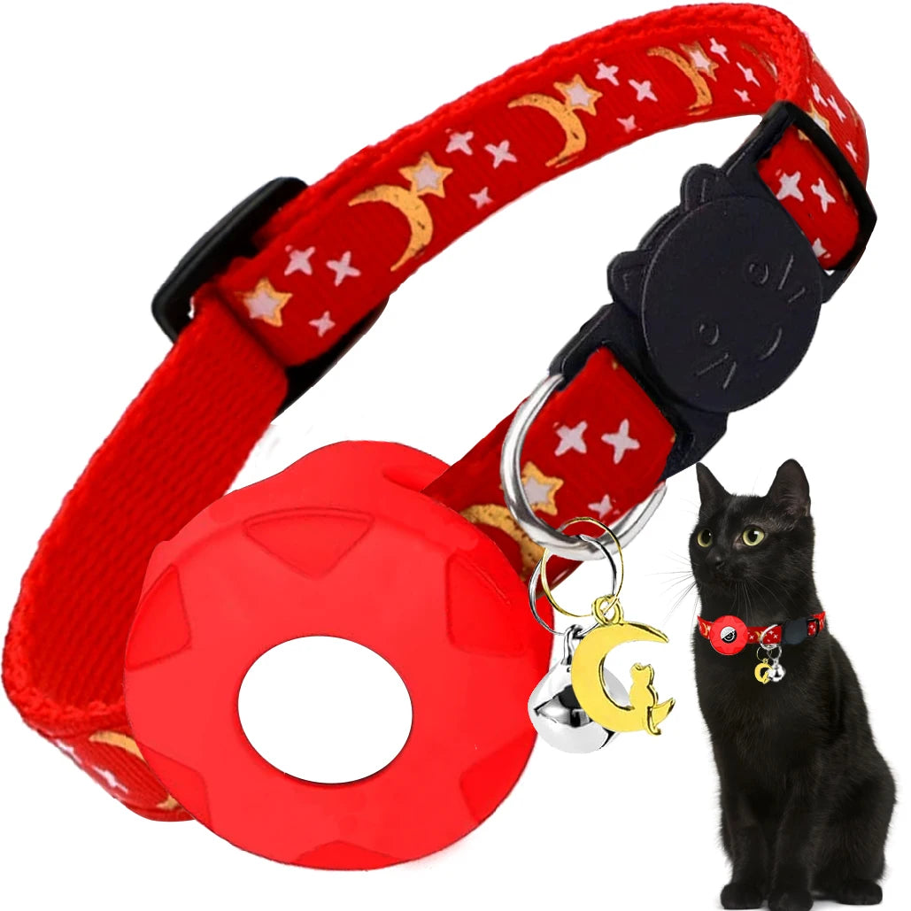 (NO Airtag) Airtag Pet collar protective case,bell,