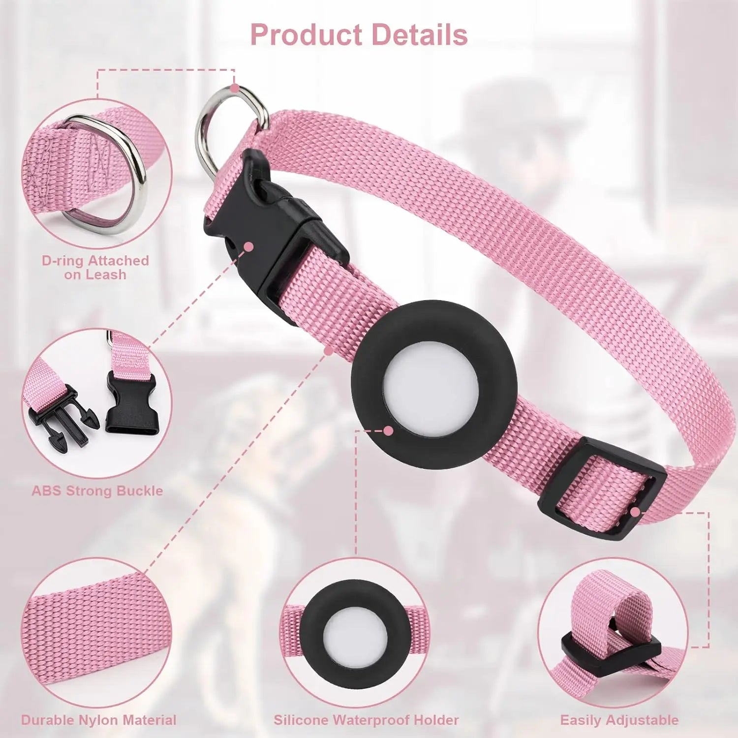 AIR TAG Collar Holder for Small Dogs