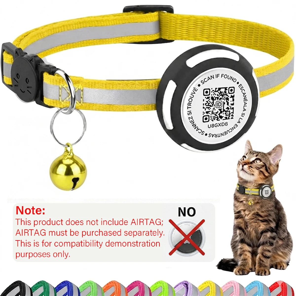 Air Tag Pet Collar with Airtag Holder（No Airtag）