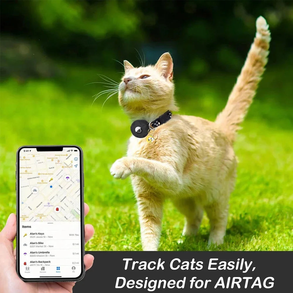 (NO Airtag) Airtag Pet collar protective case,bell,