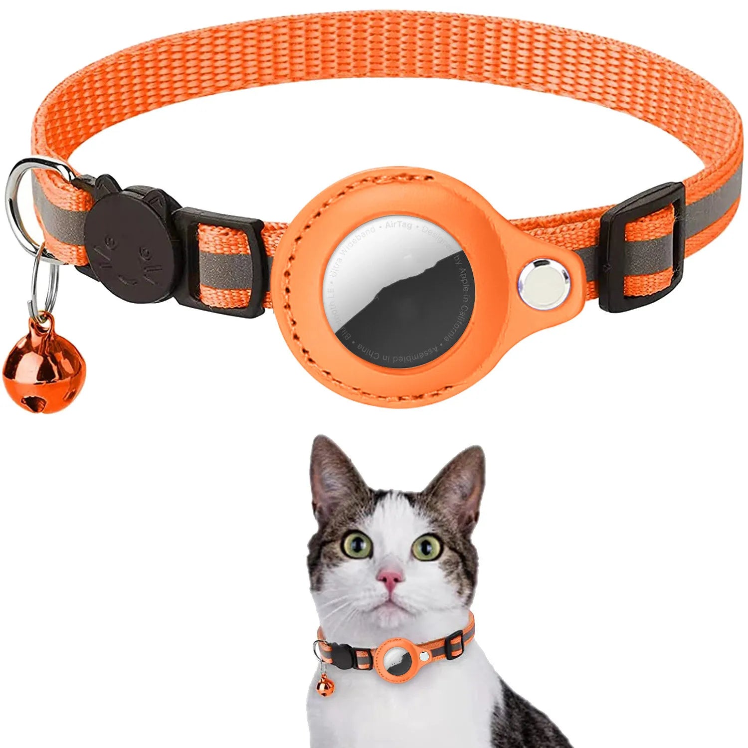Airtag Case Collar for Cat with Protective Case  Reflective