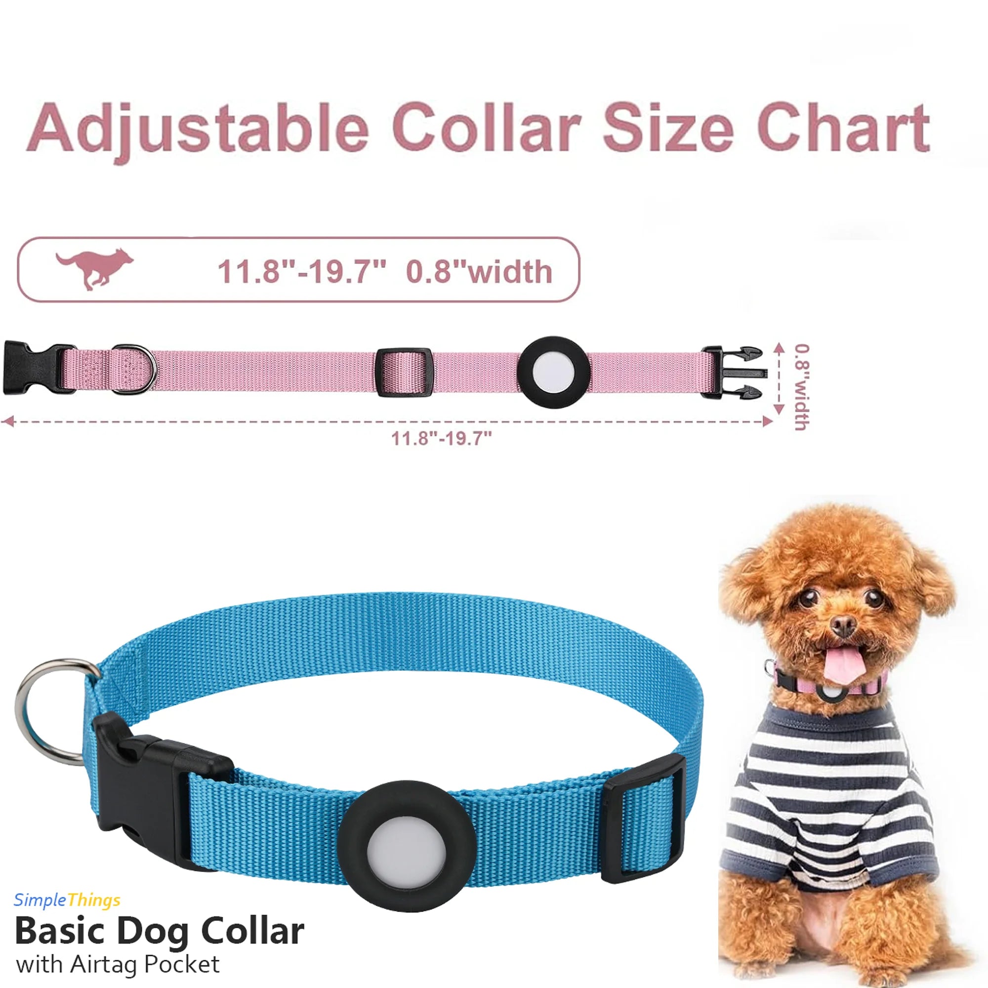 AIR TAG Collar Holder for Small Dogs