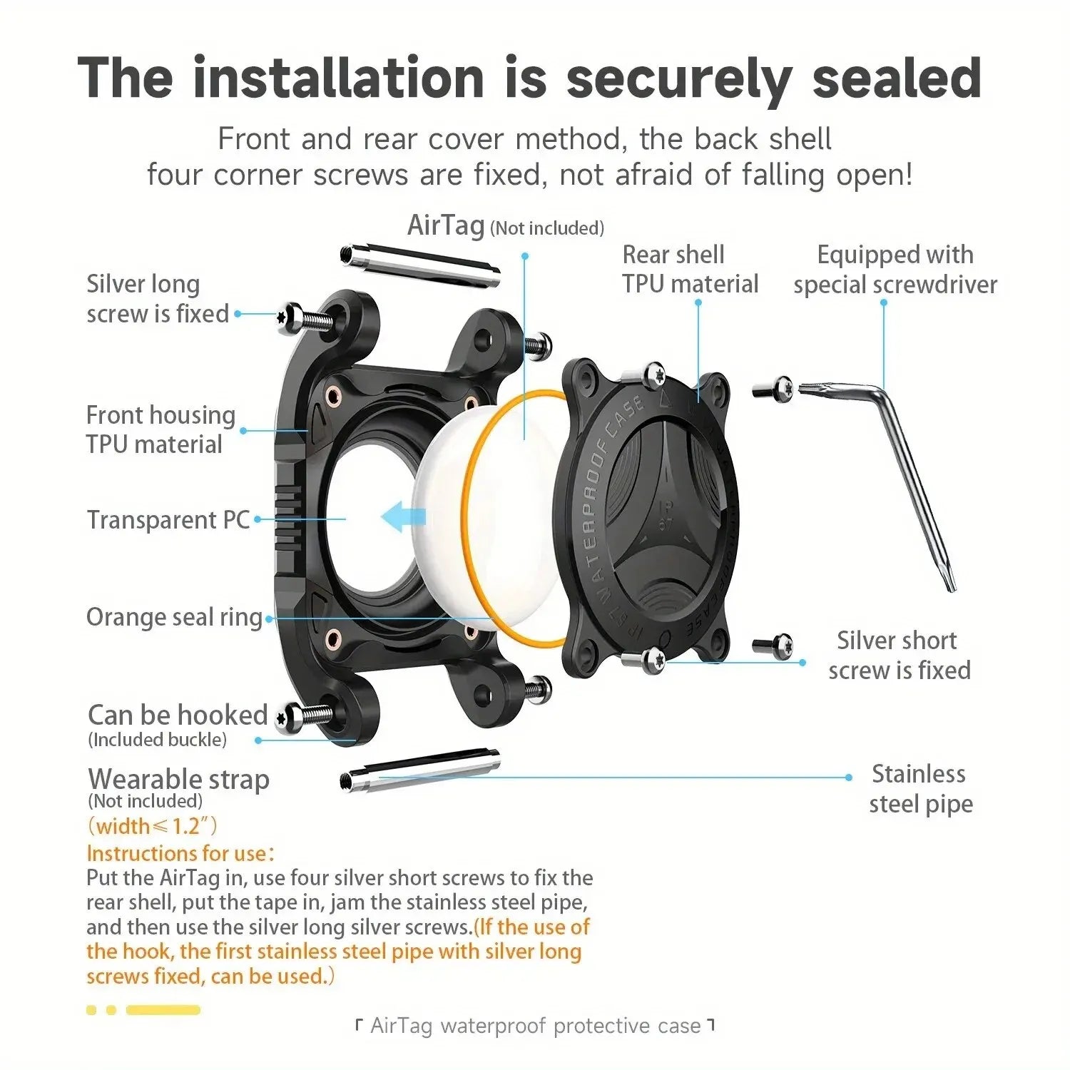 SMART WATERPROOF AIRTAG HOLDER FOR DOGS