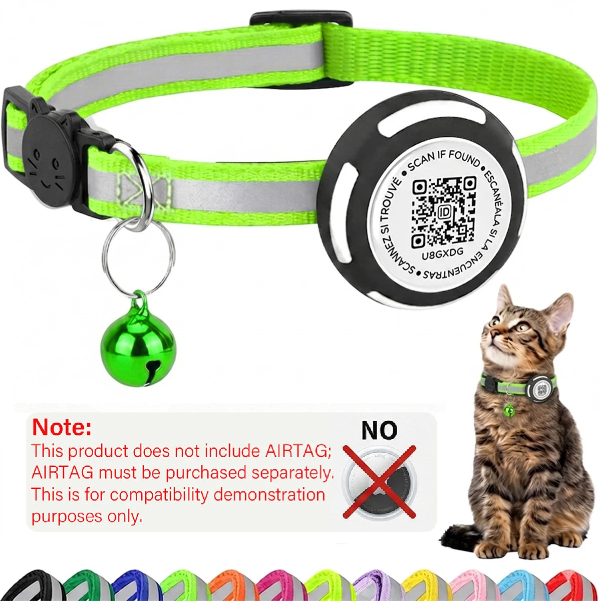 Air Tag Pet Collar with Airtag Holder（No Airtag）
