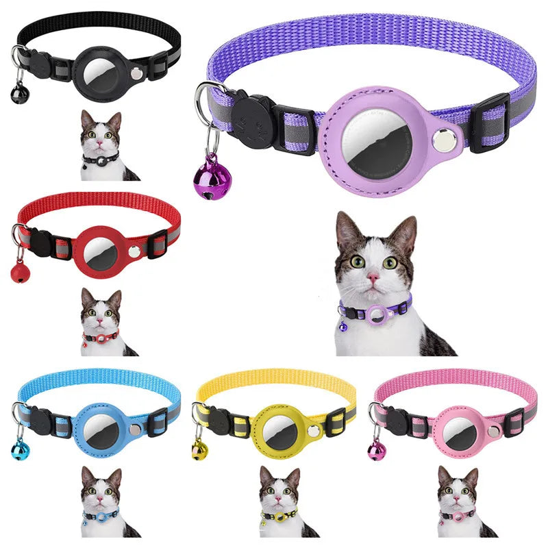 Airtag Case Collar for Cat with Protective Case  Reflective
