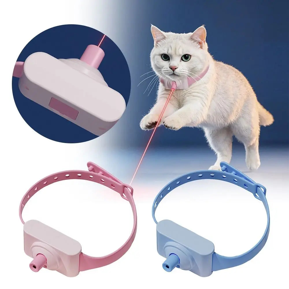 Cat Lovers Automatic Cat Laser Toy Electric Pet Supplies Cat Laser Collar with LED Light Interactive Cat Toys for Indoor Cats