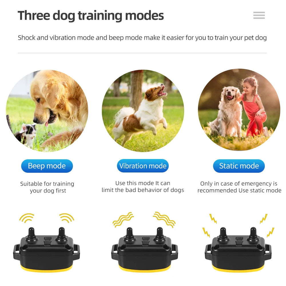 Coofull 800m Electric Waterproof Rechargeable Remote Control LED Pets Supply Products Smart USB Dog Training Collar