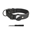 Heavy Duty Dog Collar with Adjustable AirTag Holder Case Accessories for Small Medium Large Dogs