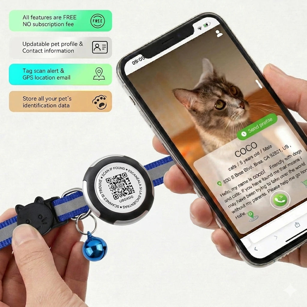 Air Tag Pet Collar with Airtag Holder（No Airtag）