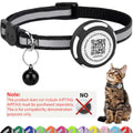 AirTag Cat Collar with Air tag Holder & Pet Name QR Code  Protection