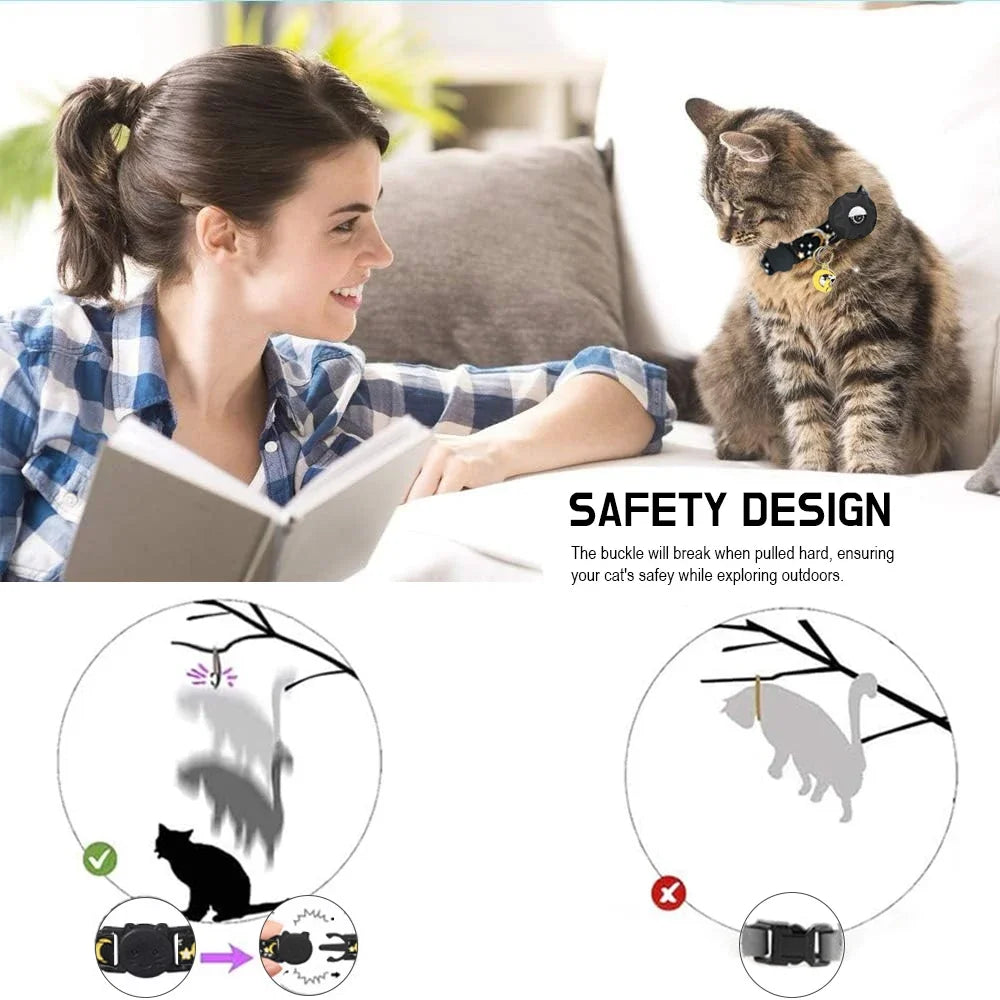 (NO Airtag) Airtag Pet collar protective case,bell,