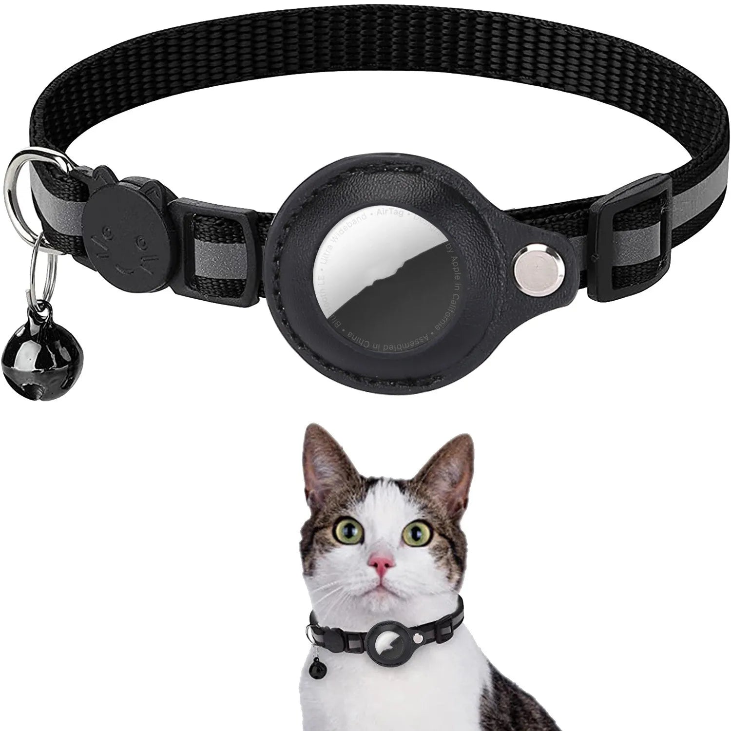 Airtag Case Collar for Cat with Protective Case  Reflective