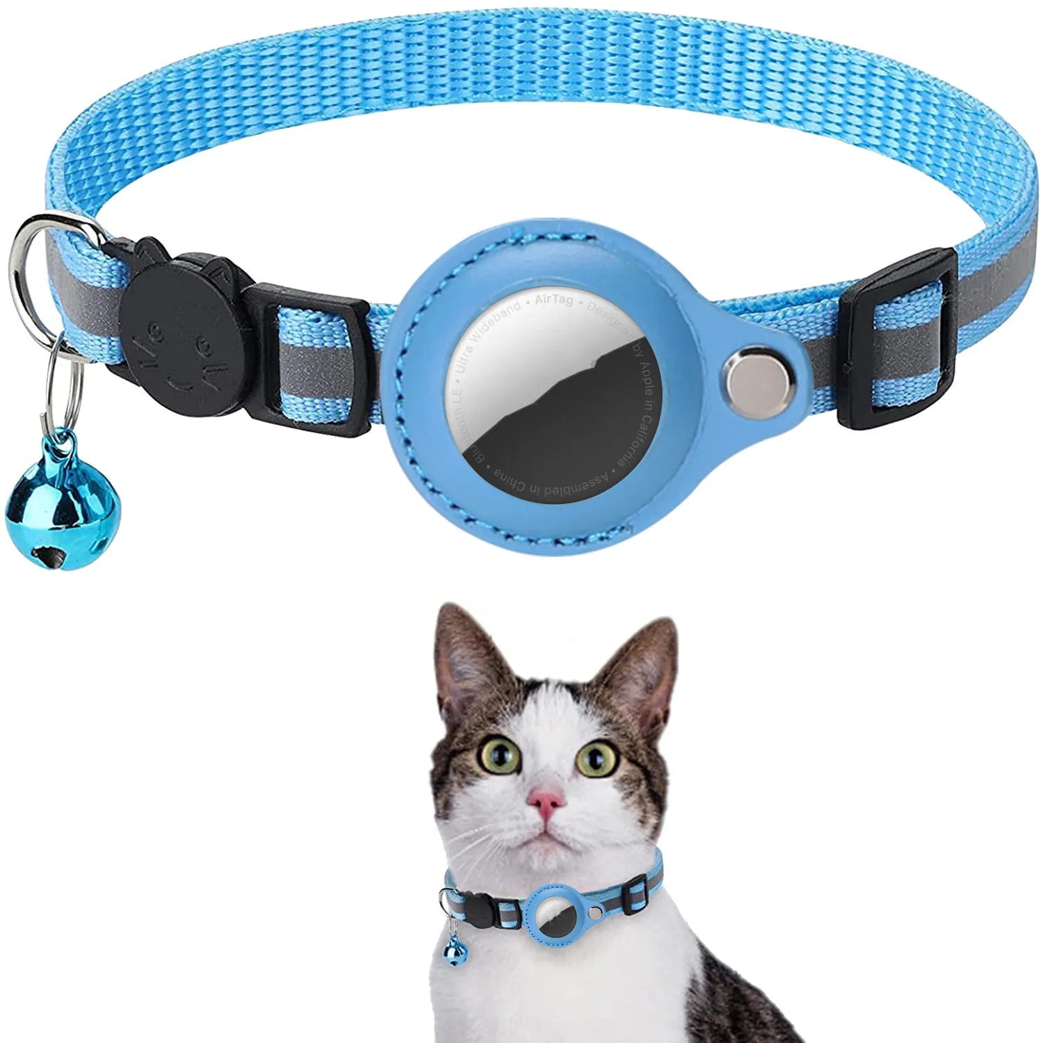 Airtag Case Collar for Cat with Protective Case  Reflective