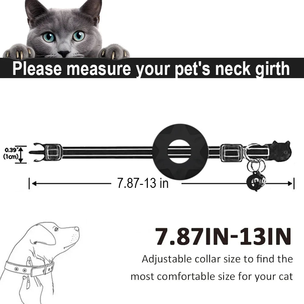 (NO Airtag) Airtag Pet collar protective case,bell,