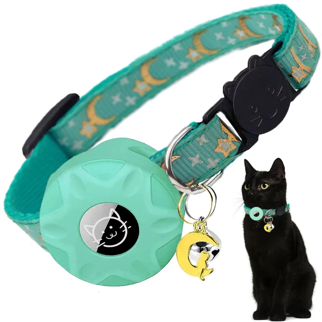 (NO Airtag) Airtag Pet collar protective case,bell,