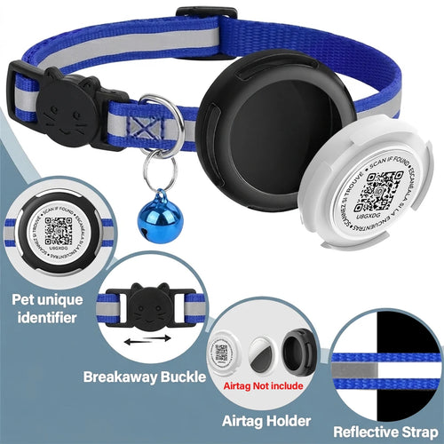 Air Tag Pet Collar with Airtag Holder（No Airtag）