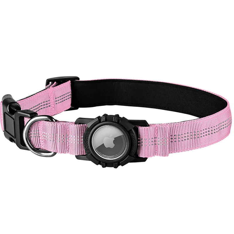 Airtag Dog Collar with Waterproof AirTag Case,  Adjustable for Large Dogs