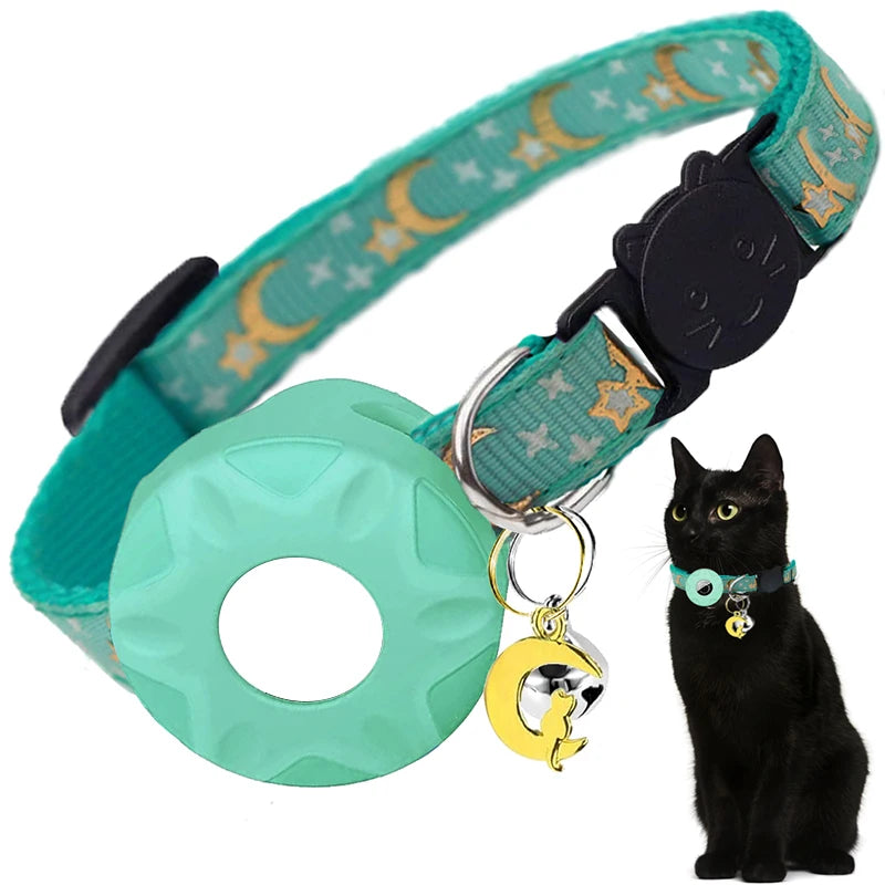 (NO Airtag) Airtag Pet collar protective case,bell,